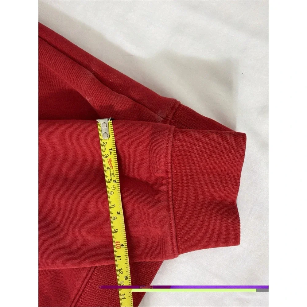 Adidas Originals Hoodie Sweatshirt Mens Small Red Trefoil‎ Logo Fleece Pullover
